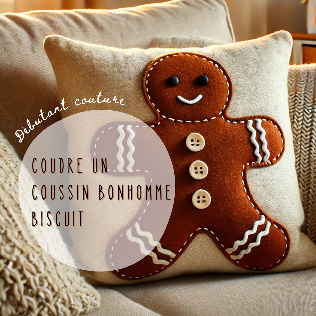 Coudre un coussin « bonhomme biscuit » – DIY